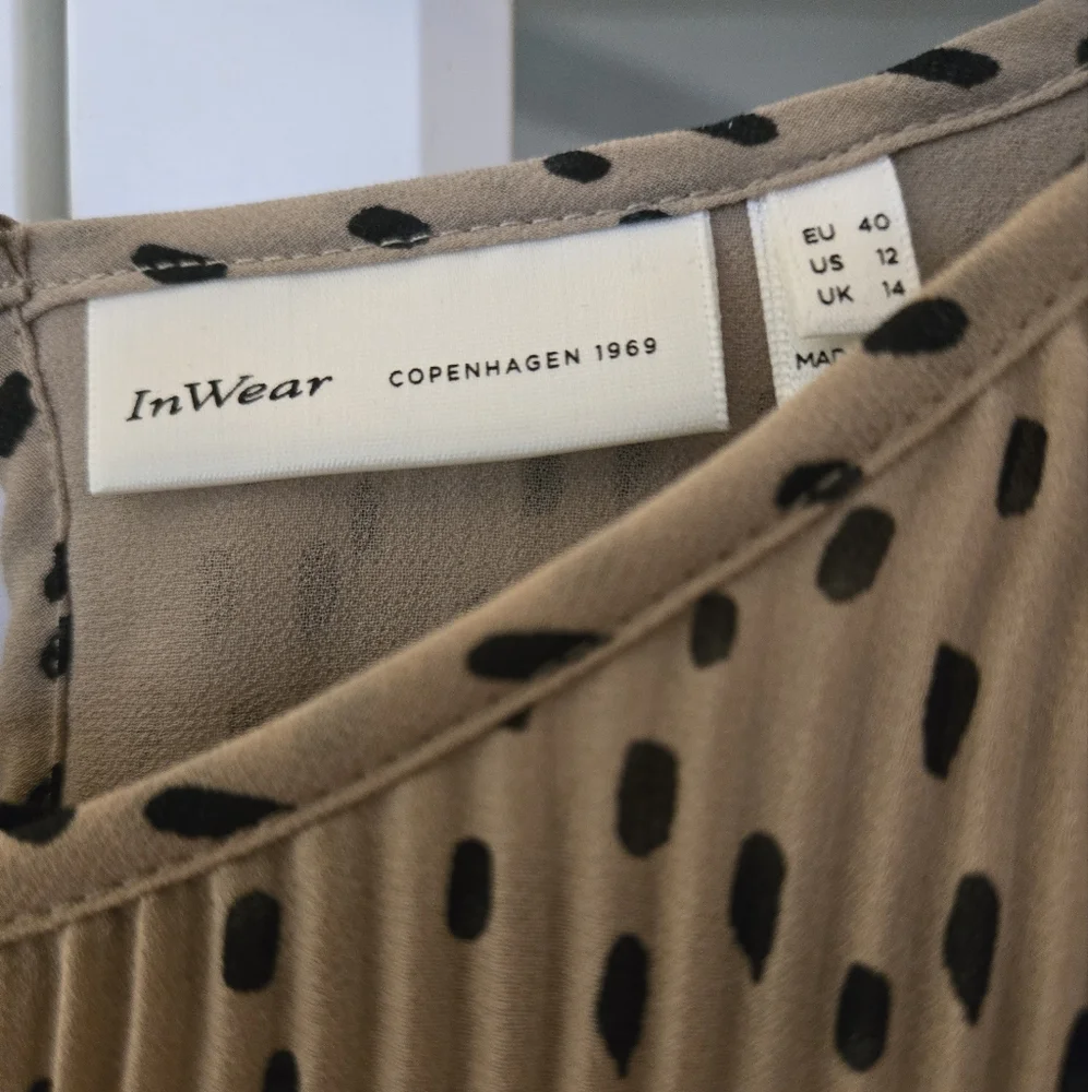 Polka Dot Long-Sleeve Pleated Blouse by InWear Copenhagen - Picture 2 of 13